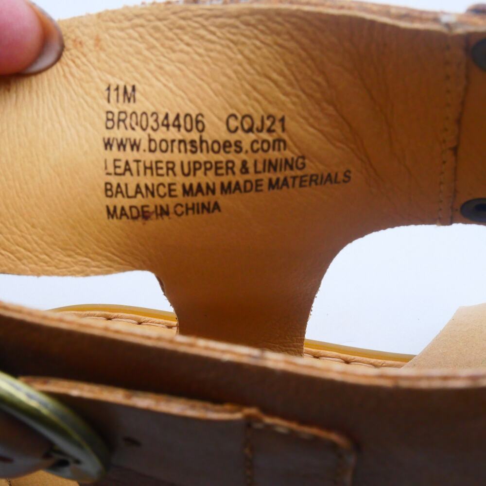 NEW Born Marlowe Women's 11 Sandals Brown Tan Leather Fisherman Cottage Core - Picture 8 of 8